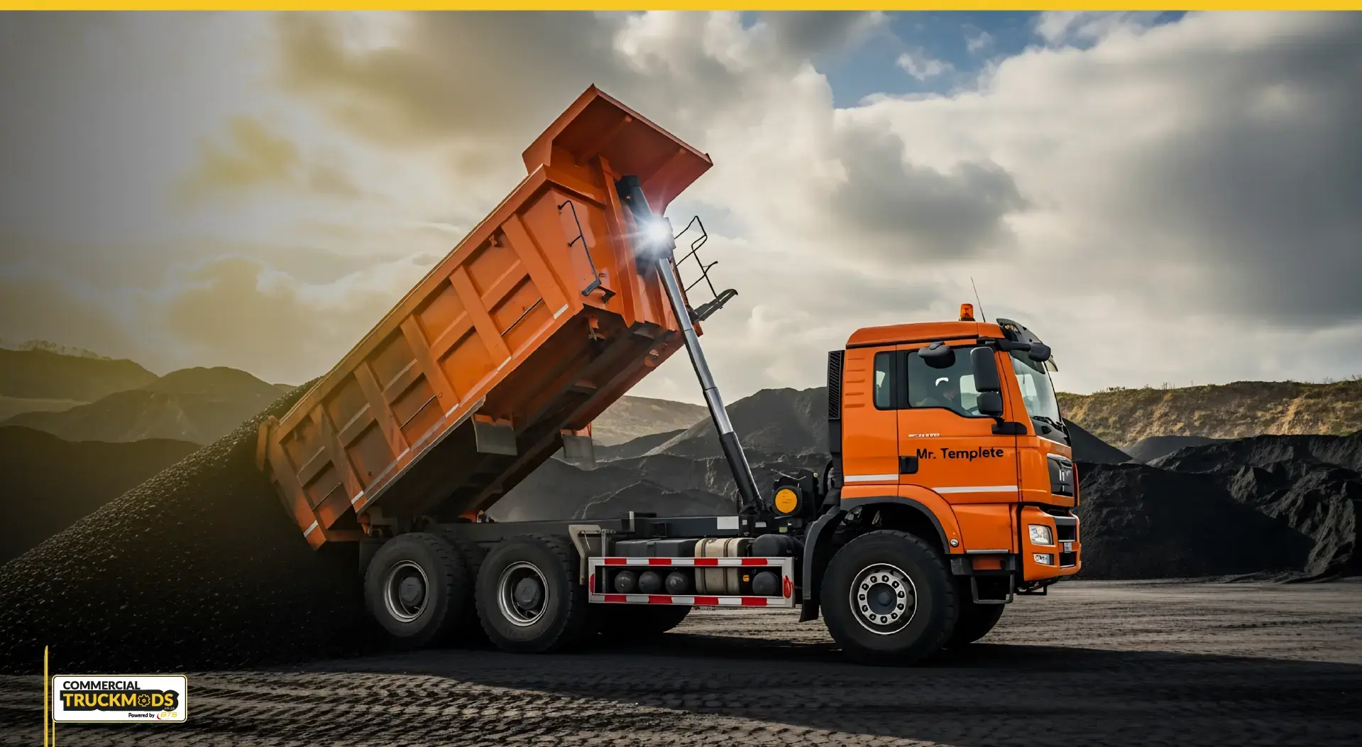 Orange truck tipper body unloading – Tipper & Haulage Solutions